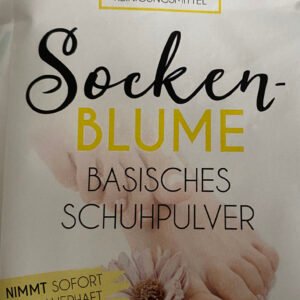 Frontetikett von "Sockenblume Schuhpulver"